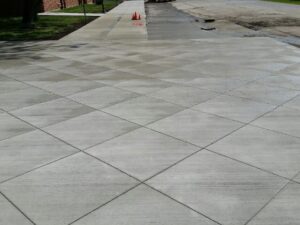 Concrete flooring and pathway